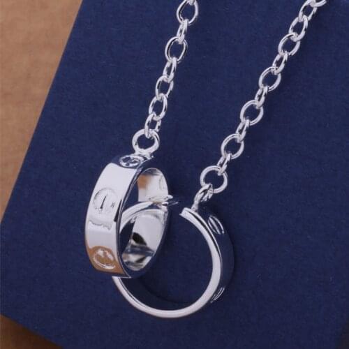 AN565 Wholesale silver plated Necklaces for women silver 925 jewelry fashion jewelry pendant /bljakcqa awfajnma