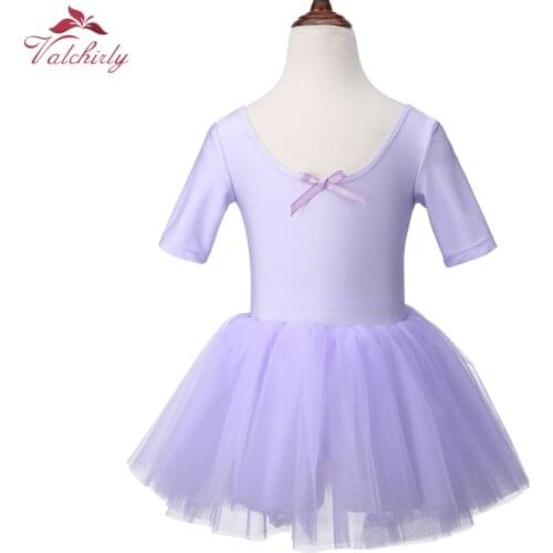 Half Sleeves Girls Ballet Dress Dancewear Kids Dance Leotard for Toddler