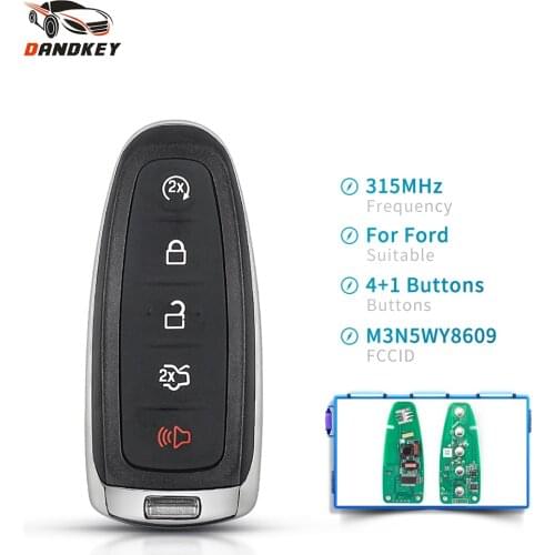Dandkey Car Remote Key 5 Buttons For Ford Edge Explorer Escape Flex Focus Taurus M3N5WY8609 ID46 315 Mhz Auto Smart Control Key