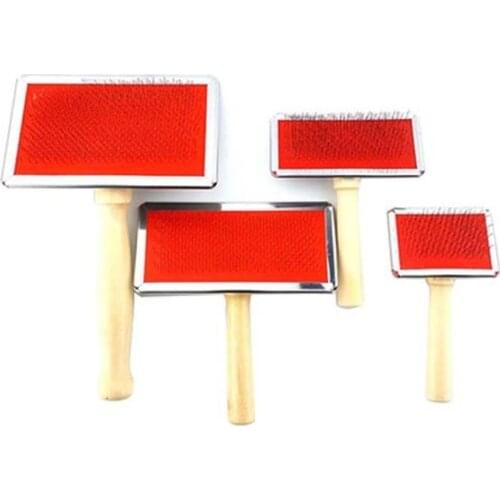 Pet cat Needle combs pet hair removal brush comb cat dog combs with wooden handle 6.3*12.5cm Pet Grooming Tool