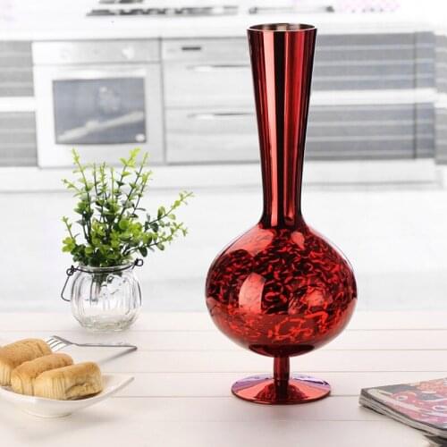 Modern Europe colorful Glass flower Vase for home wedding decoration ornaments vase Dried artificial flower vase