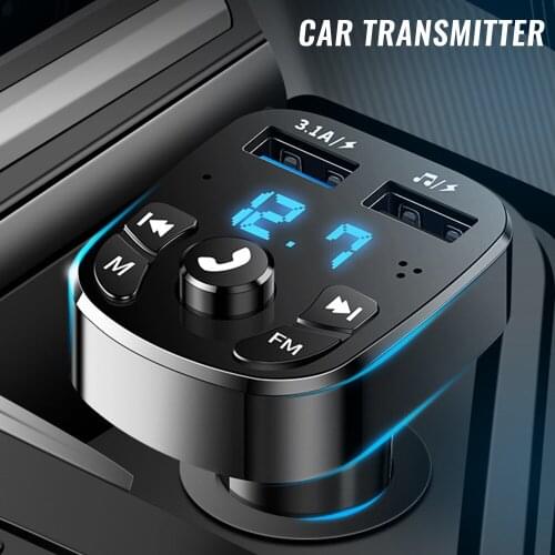 FM Transmitter for Car Bluetooth 5.0 Car Radio Audio Adapter 6 RGB Colorful Light MP3 Player Support Hands-free Calling 2021 New