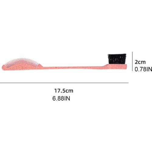 GXMC Natural Edges Control Brush Comb Styling Gentle Care Tool Edge Fixer Baby Hair Compact Curling Accessory for Curly Hair