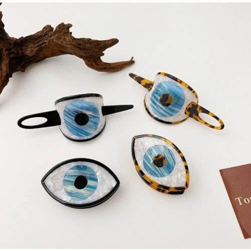 Korean Jennie Eye Hair Claw for Girls Back of Head Acetic Acid Hairpin Bun Niche Senior Sense Women Hair Accessories Headwear