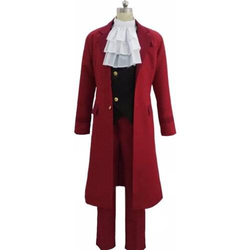 Miles Edgeworth Cosplay Clothing Phoenix Wright Anime Ace Attorney Cosplay Costumes