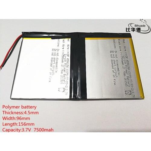 Liter energy battery 3.7V 7500mAH 4596156 polymer lithium ion battery Li-ion battery for tablet pc 9.7 inch