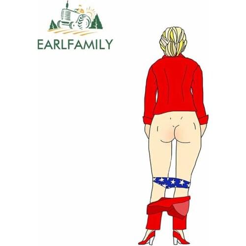 EARLFAMILY 13cm x 4.4cm For Clinton Butt Window Car Stickers Vinyl Material Decal Motorcycle Car Assessoires for JDM VAN Decor