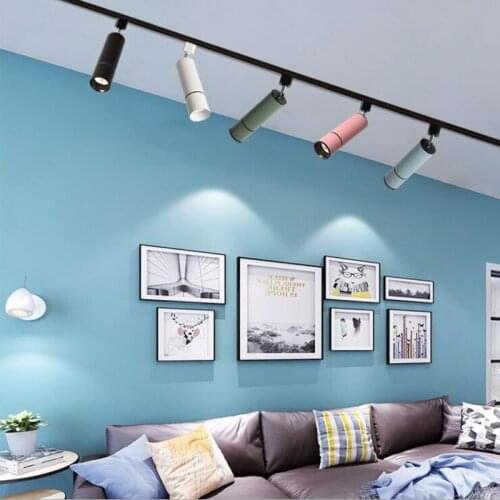 NEW 360+180 Degree Rotation 3W 5W 7W 12W LED Track Light Mini COB Rail Spotlight Adjustable Shop Store Exhibition Track Lamp