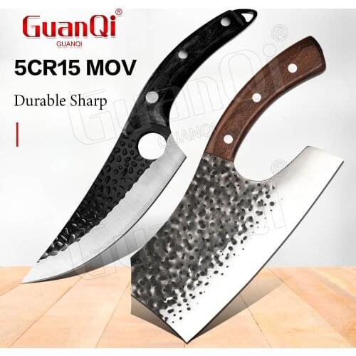 Stainless Steel Kitchen Knife Butcher Fish Knife Serbian Chef Knife Handmade Forged Meat Cleaver Chopping Slicing Chef Knives