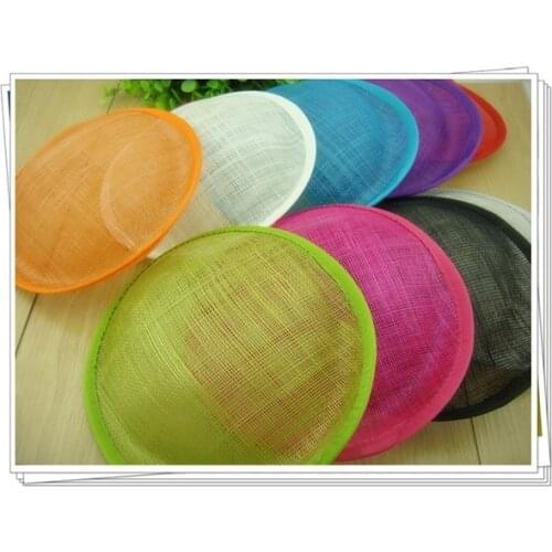 Wholesale 10pcs/Lot 8"/20cm COLORS Round Fascinator Sinamay Base DIY Solid Sinamay Hair Accessories Wedding Party Hat Headdress