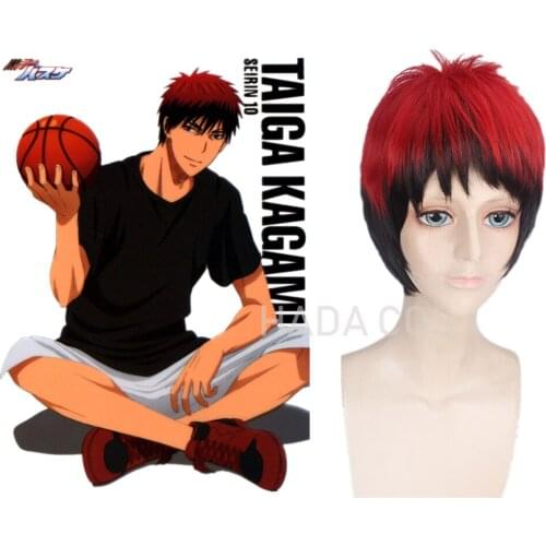 Anime Kuroko No Basuke Seirin Kagami Taiga Wig Cosplay Costume KurokoS Basketball Short Heat Resistant Synthetic Hair Wigs