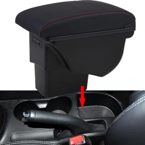For Kia Soul Armrest Box Leather Car Interior Parts Center Console Armrest Box Auto Armrests Storage with USB 2009-2014