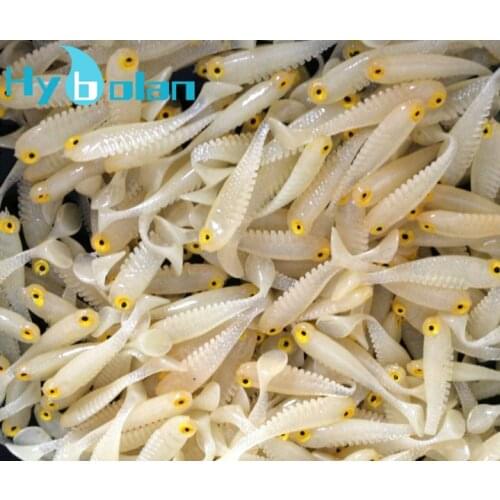 5-10pcs Luminous soft fishing lure Artificial Silicone Bait 5cm/1.4g with smell salt Worm Wobbler Fishing Lures Hot selling