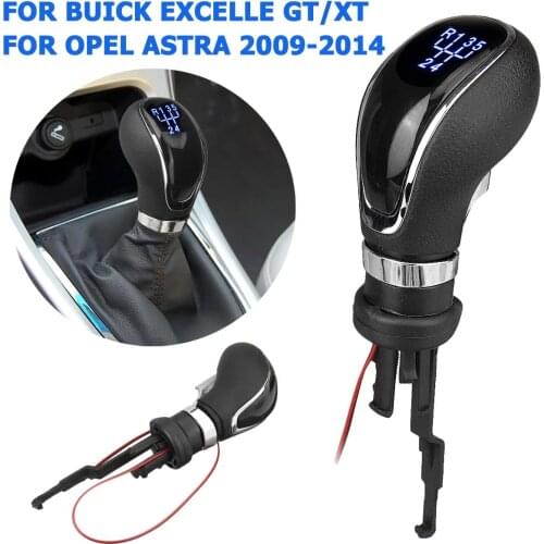 5 Speed LED Gear Shift Knob Leather Shifter Lever Handle Stick w/LED Backlight for Buick Excelle GT/XT for OPEL ASTRA 2009-2014
