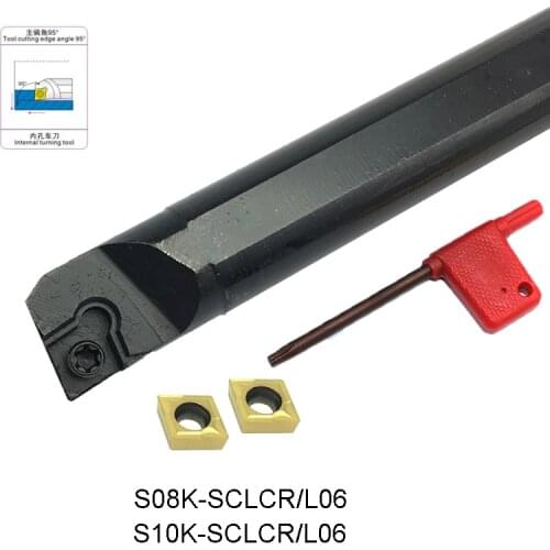 S08K-SCLCR06 S10K-SCLCR06 internal turning tool holder cutting tools for mini CNC lathe Machining Center for CCMT060204 CCMT