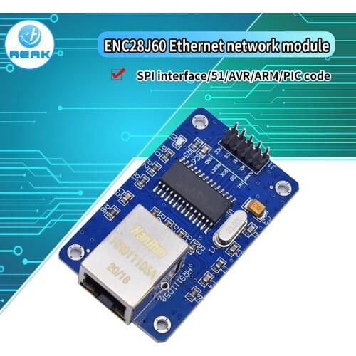 ENC28J60 LAN Ethernet Network Board Module 25MHZ Crystal AVR 51 LPC STM32 3.3V for arduino
