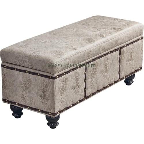 Fashion Clothing Store Shoe Changing Stool Shoe Cabinet Door Multi Function Storage Sofa Stool Rectangular Fitting Room Stool