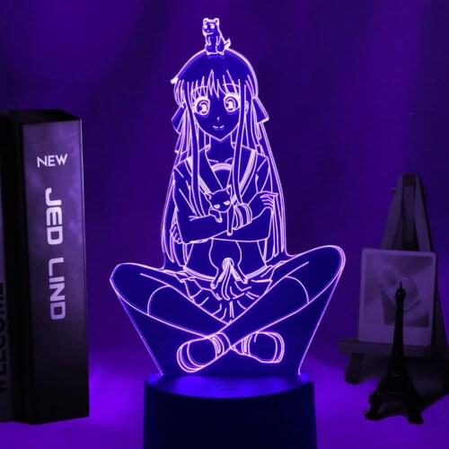 Anime Led Light Fruits Basket Tohru Honda for Bedroom Decor Night Light Birthday Gift Kids Room 3d Desk Lamp Manga Fruits Basket