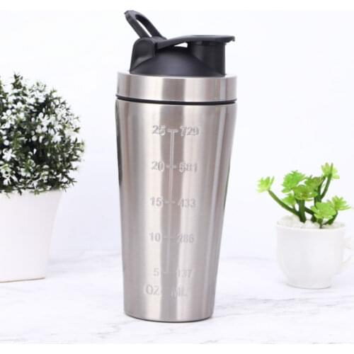 High Capacity Stainless Steel Cup Creative Portable Fitness Motion Water Bottle Milkshake Shake Cup Large Insulated Bottle