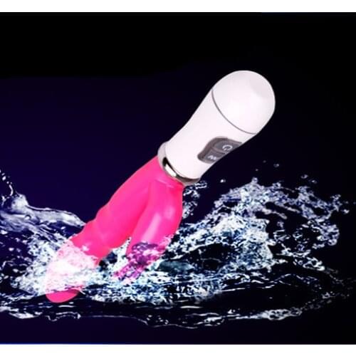 Candiway Dildo Rabbit Vibrator Dual Vibration Waterproof Female Vagina Clitoris Massager Wand Sex Toys For Women