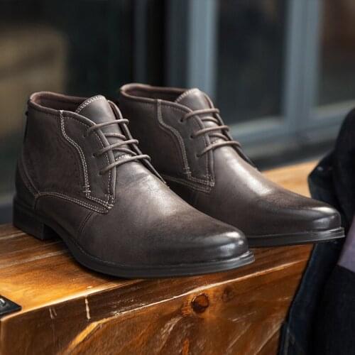 Yomior Men Casual Shoes Top Quality Genuine Leather Autumn Winter Outdoor Business Work Ankle Boots Pointed Toe Chelsea Boots