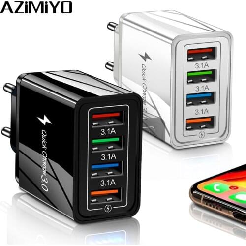 AZiMiYO Mobile Phone Charger USB Charger Quick Charge 3.0 Fast Charging For iPhone X Samsung Xiaomi Huawei Tablet Wall Adapter