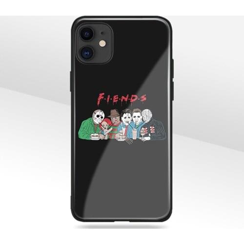 Horror film cos fiends icos tempered glass soft silicone Phone case For iPhone SE 6s 7 8 Plus X XR XS 11 Pro Max cover shell