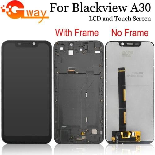 5.5" For Blackview A30 LCD Display Touch Screen Digitizer Assembly With Frame Phone Repair Parts With Frame+Free Tools