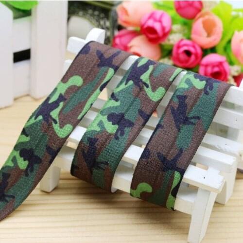 1'' Free shipping Fold Elastic FOE camo printed headband headwear hairband diy decoration wholesale OEM 25mm H4928