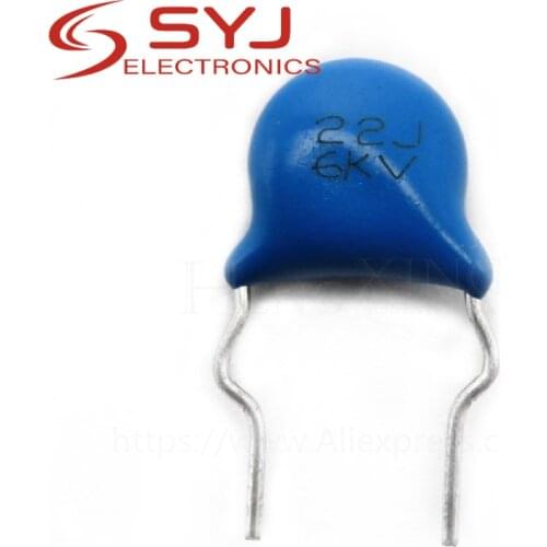 1pcs/lot High-voltage ceramic capacitors 6KV 6000V 22P 22J In Stock