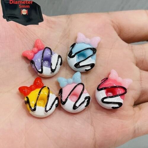 1PCS Resin Cute Cartoon Fridge Magnetic Sticker Colourful Donut Bow Refrigerator Magnets Girls Gift DIY Photo Wall Free Shipping