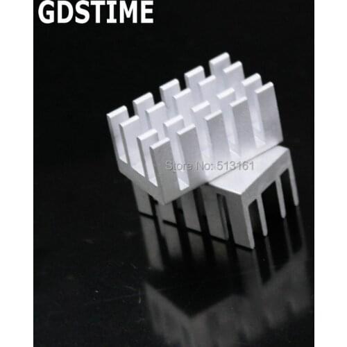 1000 Pieces Gdstime Heat Sink 22mmx13mmx11mm IC HeatSink Silver Aluminum Cooling Fin