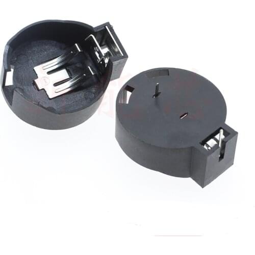 Black Plastic BS-2477 BS-2477-1 CR2477 Coin Cell Button Battery Socket Holder Case Batteries Storage Boxes Organizer 2 Pins