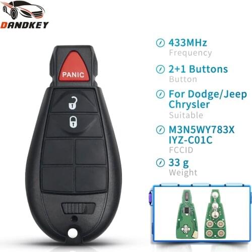 Dandkey 3/4/5/6/7 Buttons Remote Key For Jeep Grand Cherokee 2008 2009 2010 2011 2012 2013 M3N5WY783X IYZ-C01C 433Mhz Smart Key