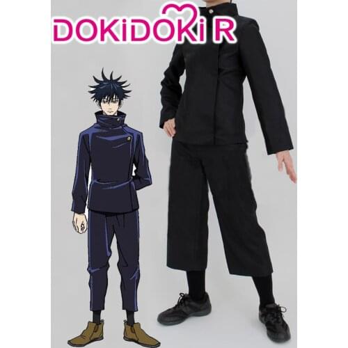 Dokidoki-R Anime Cosplay Jujutsu Kaisen Manga Version Cosplay Fushiguro Megumi Costume Black School Uniform Costume