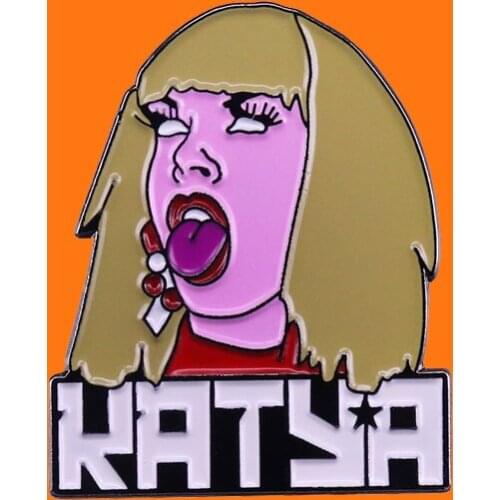 Katya Enamel Pins Super Star From Rupauls Drag Race Metal Cartoon Brooch Hat Bag Collar Lapel Badges Men Women Fashion Jewelry