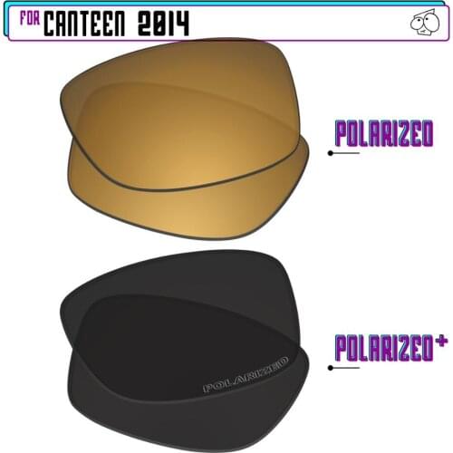 EZReplace Polarized Replacement Lenses for - Oakley Canteen 2014 Sunglasses - BlackPPlus-GunmetalP