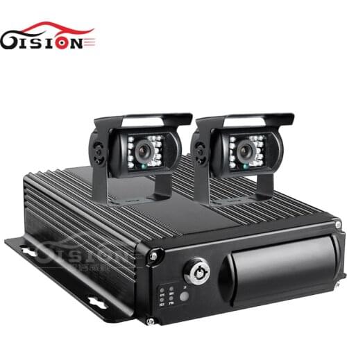 G-sensor GPS 4CH H.264 Vehicle Car Mobile Dvr For Bus Taxi Truck +2Pcs Rearview Back Metal Waterproof Backup Camera+32G SD Card