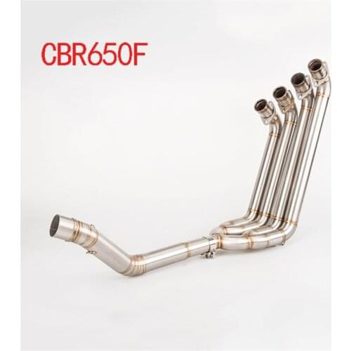 Motorcycle modified exhaust pipe muffler CBR650F full Link Pipe stainless steel CBR650F exhaust pipe middle Link Pipe