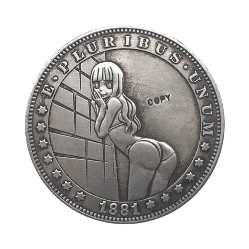 Hobo Nickel USA Morgan Dollar 1881-CC COIN COPY Type 99