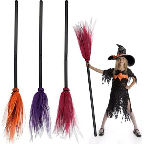 Witch Broom Halloween Cosplay Witch Creeping Weed Broom For Cosplay Wizard Costume Party Props For kids Adults Halloween Costume