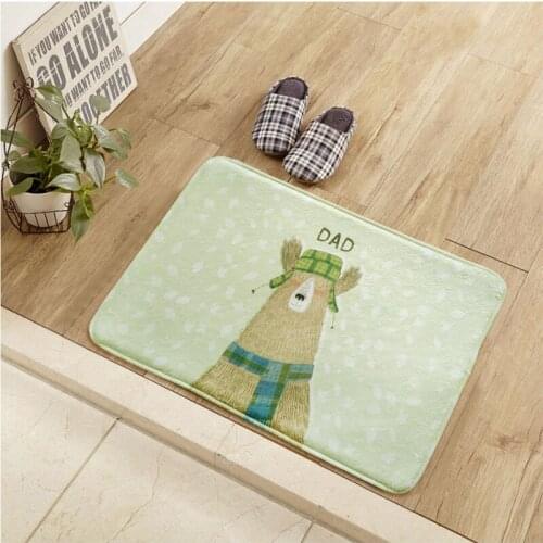 Bathroom Carpet Doorway Floor Antiskid Absorbent Cute Smile Bear Printing Bath Mat Kitchen Carpet Rugs Doormat tapete banheiro