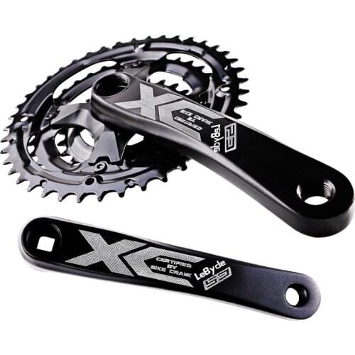 Mountain Bike Crankset Crank Crank 27 Speed 24 Square Hole Sprocket Folding Car Crankset Accessories 24-34-42T Bike Crank