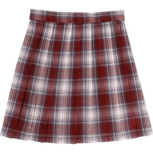 Japanese Summer Pleated Skirt Plaid Skirts For JK School Students Uniform Cloths D018