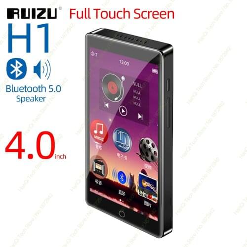 RUIZU H1 Touch Screen MP3 Player Bluetooth 8GB Music Player Support FM Radio Recording Video E-book With Built-in Speaker