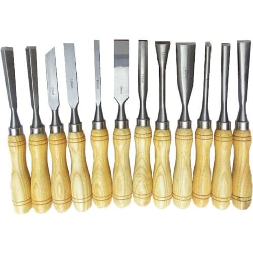 12pcs/set Hand Wood Carving Set Wood Working Tools Chisel Kit Carvers Graving Knife In Box chisel Woodworking Hand Tools