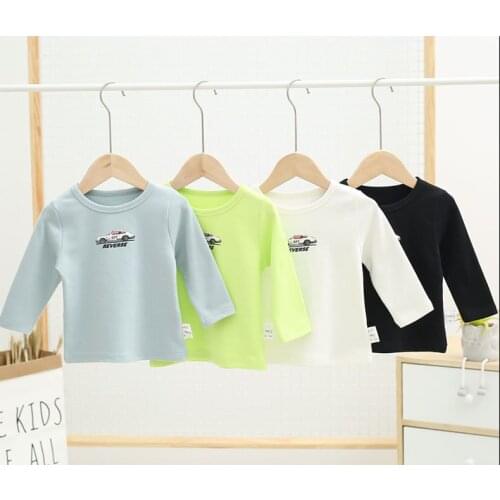 1 2 3 4 5 Years Toddler Boys T-shirts Cartoon Car Cotton Long Sleeves Shirt for Boy Kids Clothes Tees Baby Child Shirts Autumn