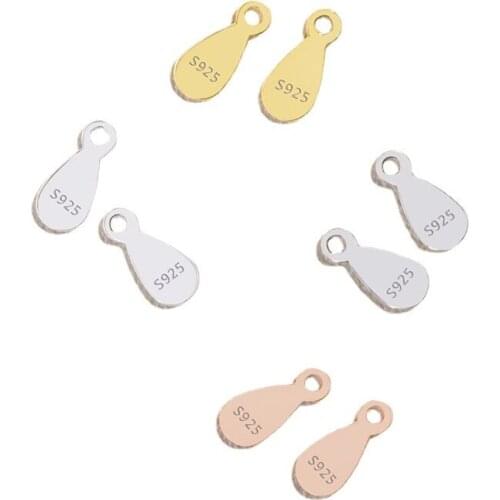 2pcs Fashion 925 Sterling Silver Drop Charms Nacklace Pendants for Necklace Making DIY Jewelry Making Gifts Jewelry