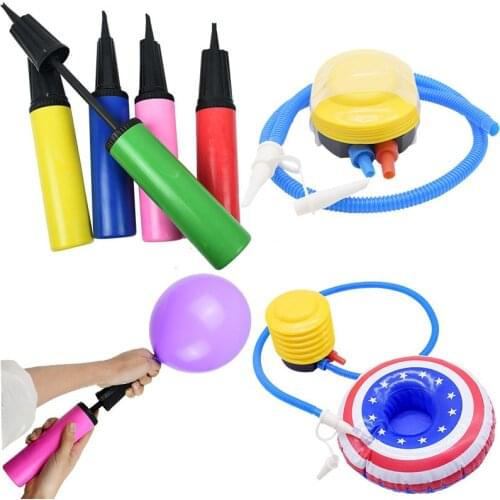 Portable Plastic Balloon Pump Latex Foil Balloons Inflator Tool Ballons Accessories Hand Push Pumper For Wedding Birthday Party