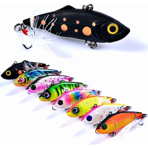1PCS VIB Fishing Lure 6cm 11g Long Shot Crankbait Deep Water Wobblers Winter Ice Sea Artificial Bait Fishing Tackle For Bass